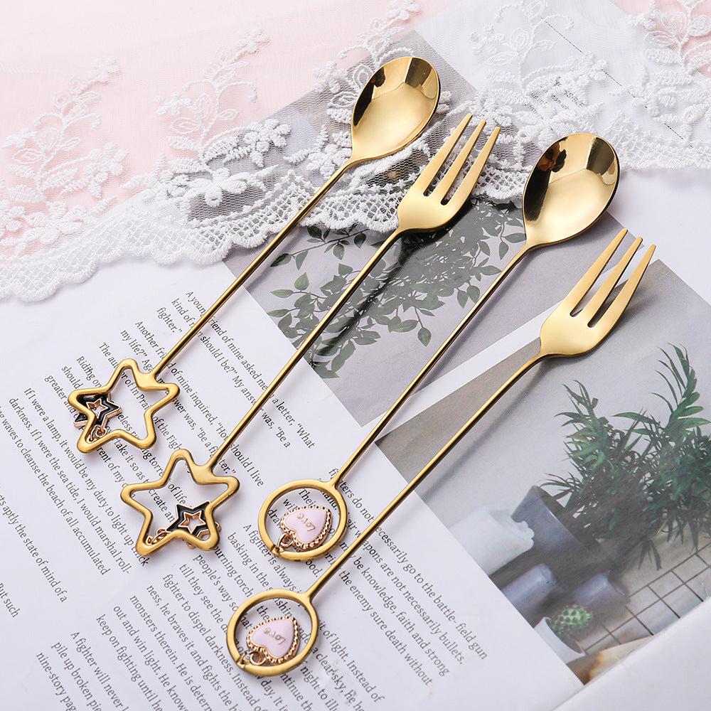 Dessert Spoons-Antler & Flower Designs