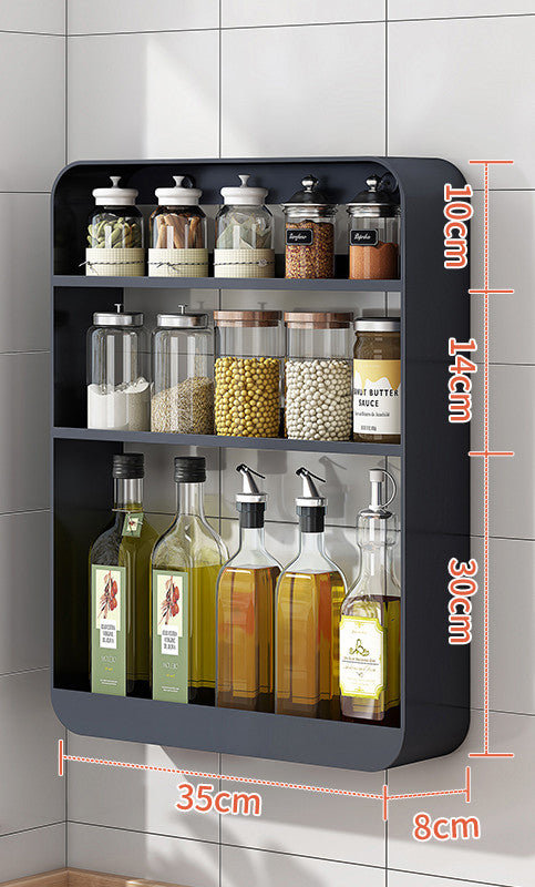 Seasoning Oil Salt Sauce Vinegar Storage Shelf Rack