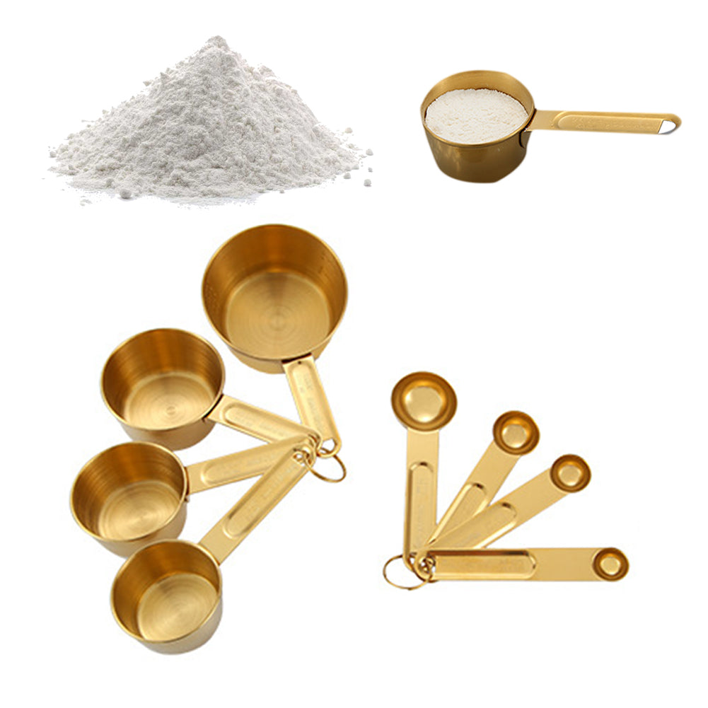 Gold Stainless Steel Measuring Cup & Spoon Sets