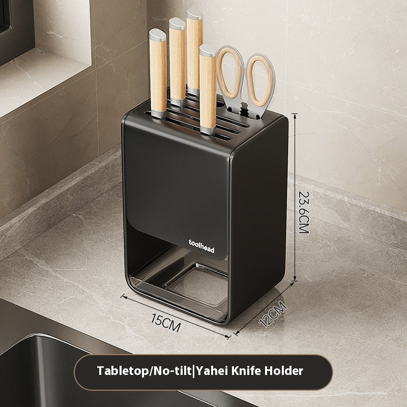 Modern Metal Knife Holder Wall Mount or Countertop