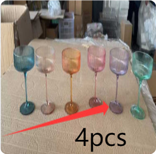Reeded Coupe Glass with Gilt Edge Cocktail or Dessert Glass