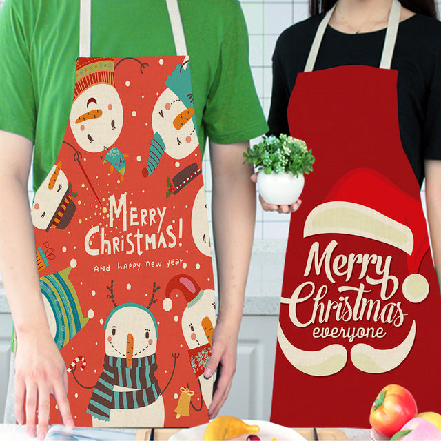 Christmas Aprons: Jolly Holidays Laughing Santa