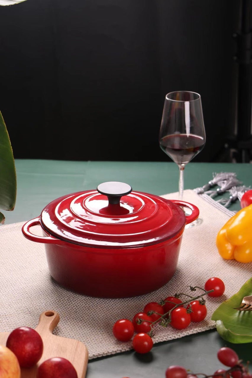 Enameled Cast Iron Dutch Oven, Stock Pot, Stew Pot