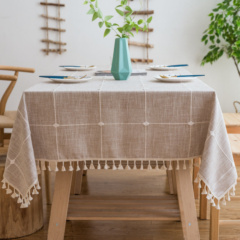 Table Linens: Pastoral Tassel Tablecloth