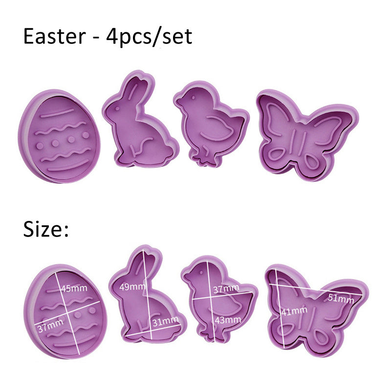 Easter Cookie Cutter-Press Set