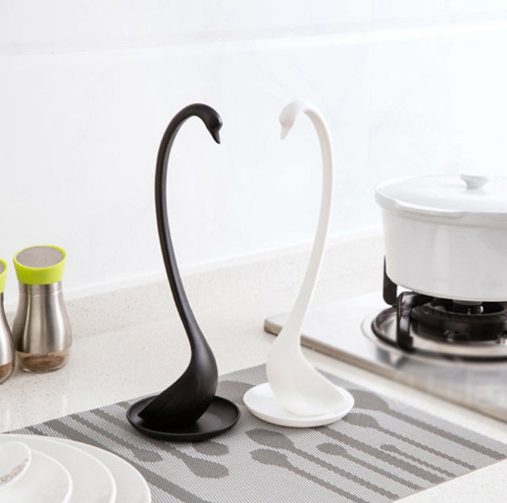 Swan Ladle with Long Handle & Vertical Standup Tray