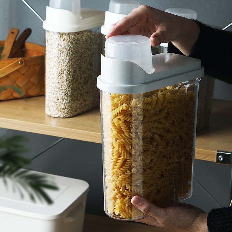 Airtight Cereal-Grain Storage with Pour Spout