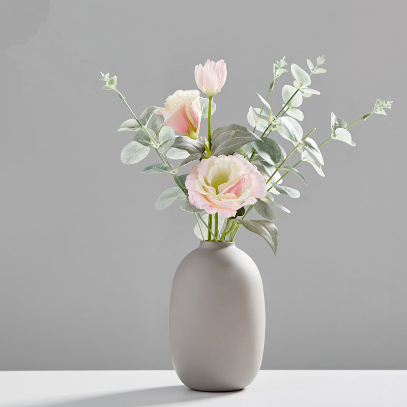 Wind frosted ceramic small vase