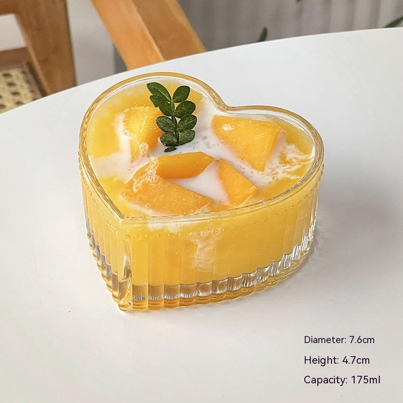 Heart Shaped Glass Dessert Cup