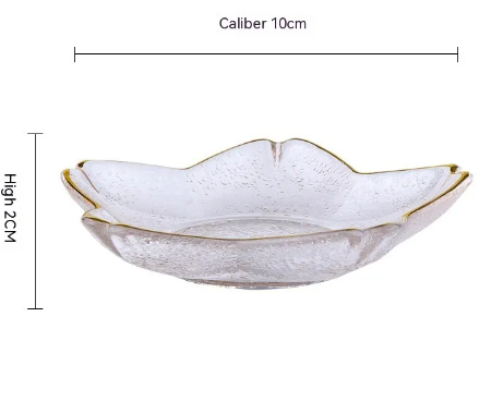 Suzannah's Kitchen Gilded Gold Rim Frosted Glass Dinnerware