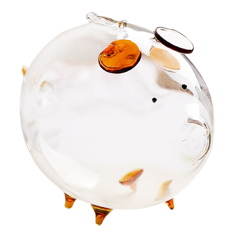 Home Goods: Clear Glass Piggy Bank