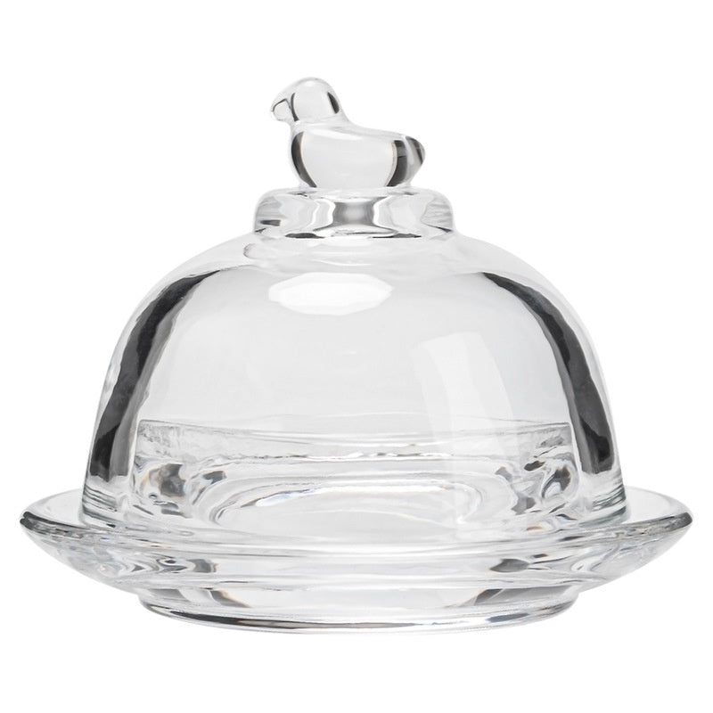 Glass Bird Dome & Glass Plate