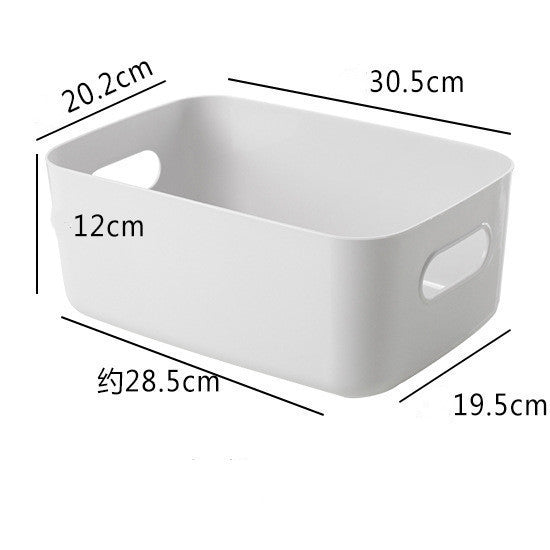 Solid Plastic Storage Bin with Handle