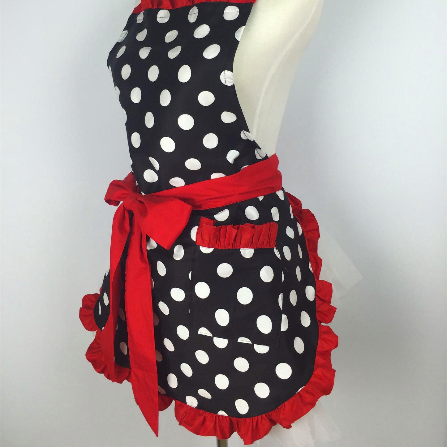 Polka Dot Ruffles & Bows Apron