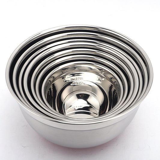 7PC Stainless Steel Nested Mixing Bowl Set