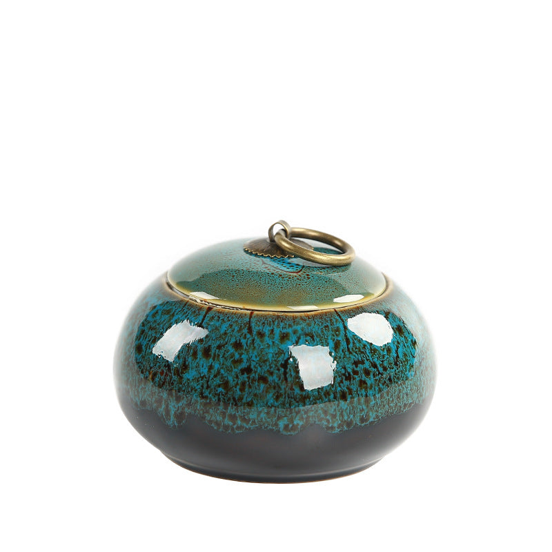 Round Ceramic Tea Jar