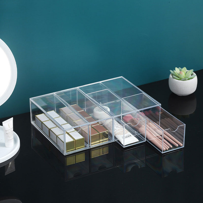 Small Clear Acrylic Stackable Storage Drawers-4PC