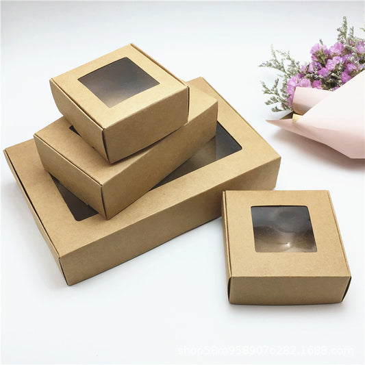 50PC Vintage Kraft Paper Bakery Boxes