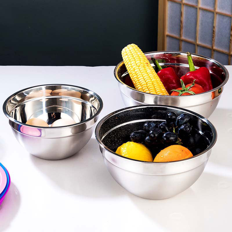 Stainless Steel Mixing Bowls-Colored Lid