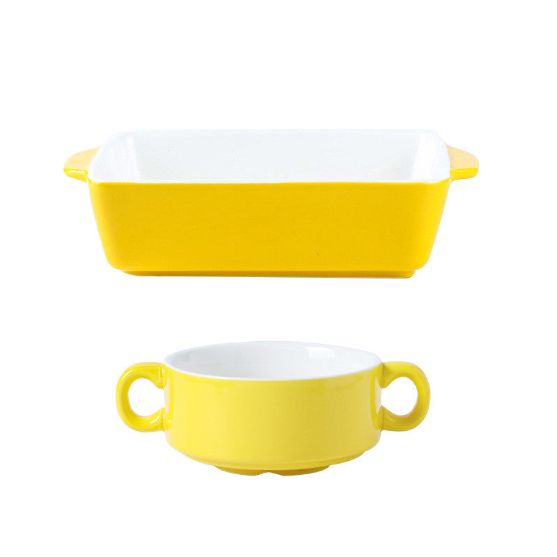 Ceramic Bowl & Loaf Pan Set