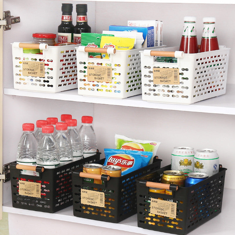 Kitchen Storage Bins w Wood Handles