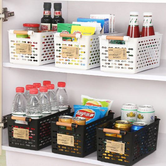 Kitchen Storage Bins w Wood Handles