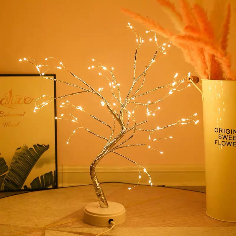 Copper Wire Fairy Light Tree Lamp