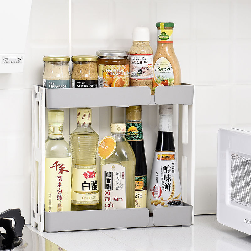 Kitchen Countertop 2-Tier Rack for Light Storage