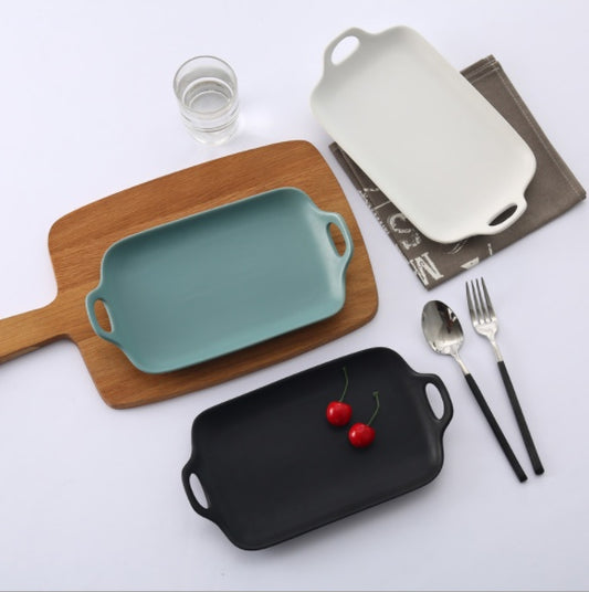 Japanese Ceramic Double Ear Baking Tray