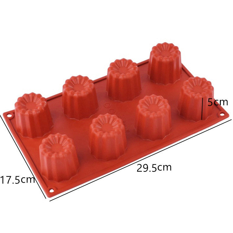 Silicone 8-Canelle Baking Mold