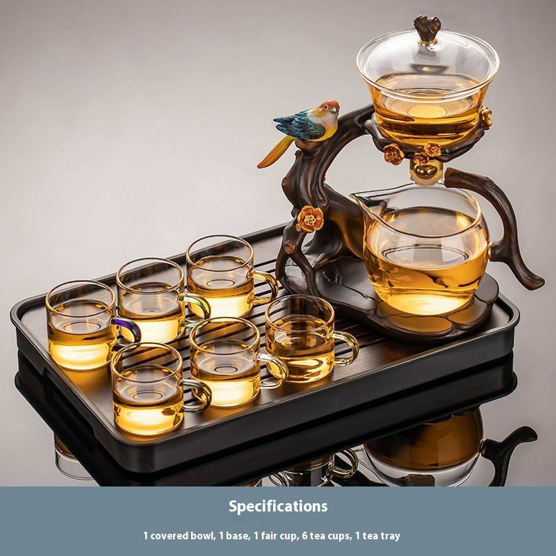 Bird on a Branch Glass Automatic Brewer & Tea Set