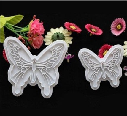 Embossed Butterfly Cookie Molds-2Pc Set