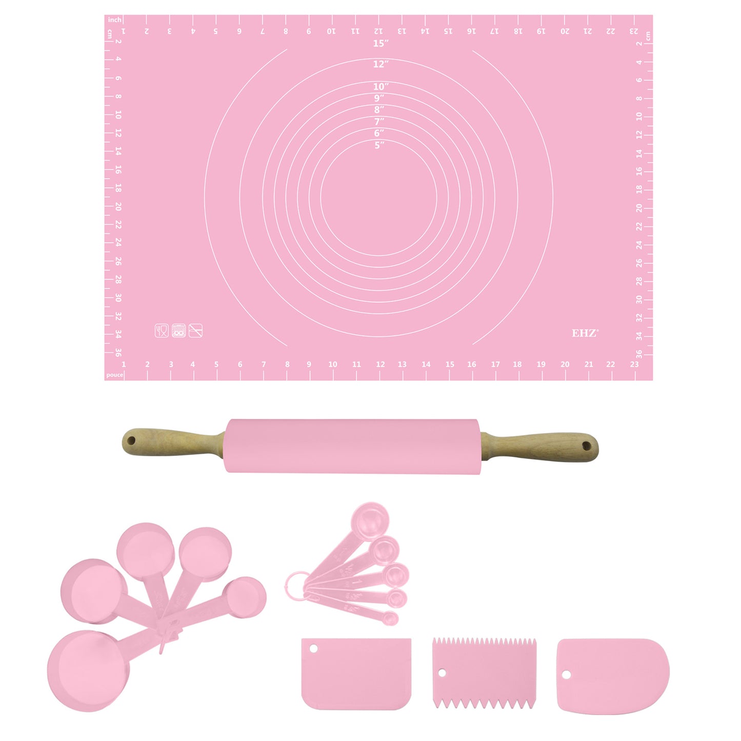 Suzannah's Kitchen Complete Silicone Pastry Set