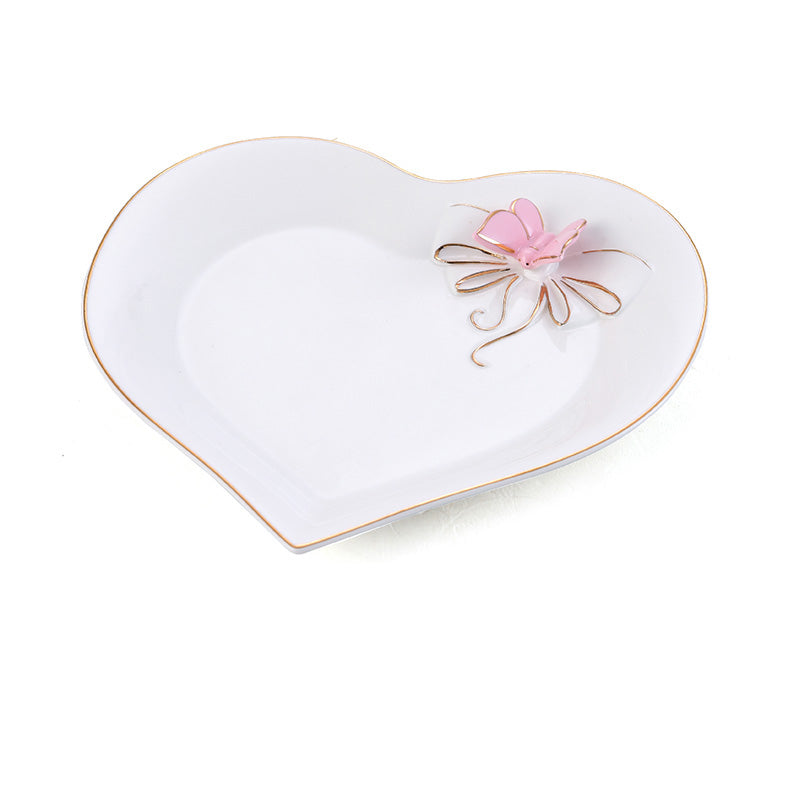 Bone China Heart Dessert Trays