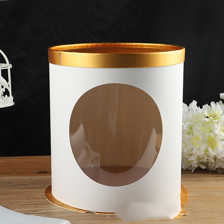 Tall Round Cake Box with Front Window