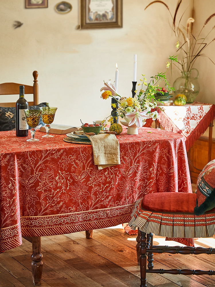 Table Linens: Waterproof Dutch Velvet Tablecloth