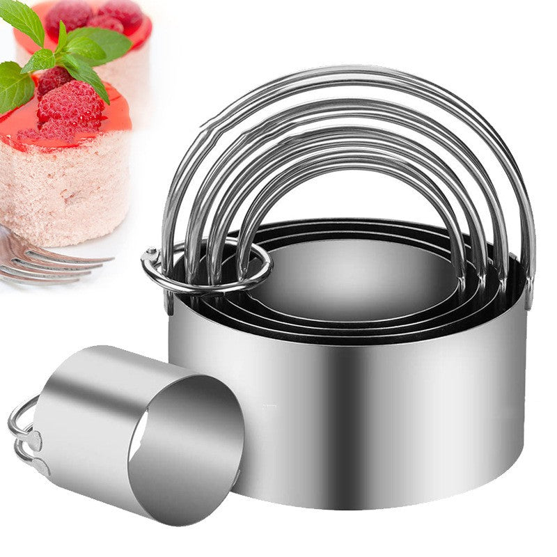 Pastry Ring-Stainless Steel with Handle-5PC Set