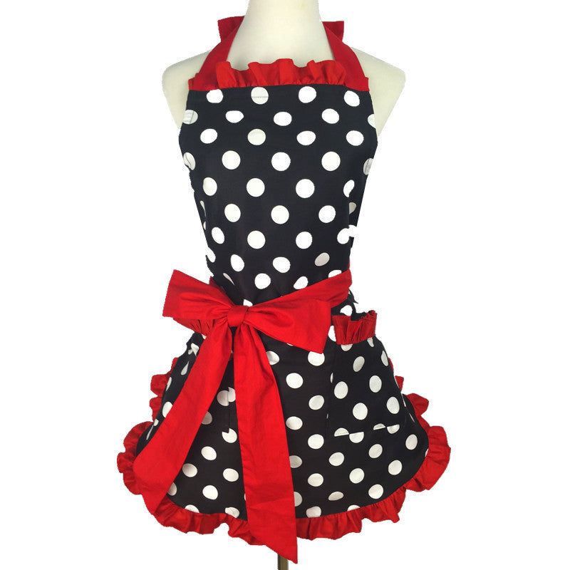 Polka Dot Ruffles & Bows Apron