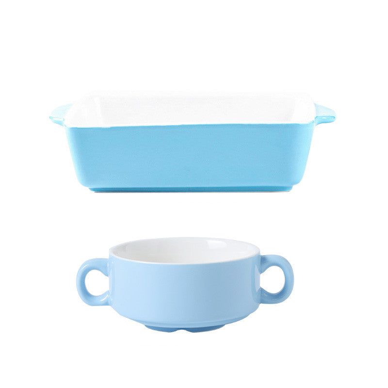 Ceramic Bowl & Loaf Pan Set