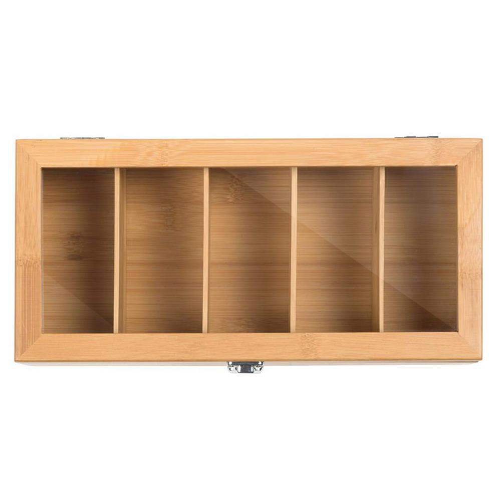 Bamboo Tea Organizer Box