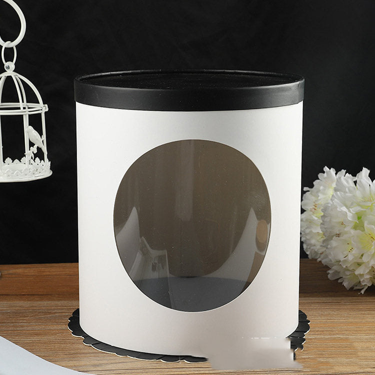 Tall Round Cake Box with Front Window