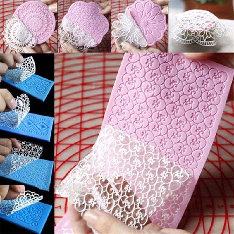 Silicone Heart Lace Cake Border