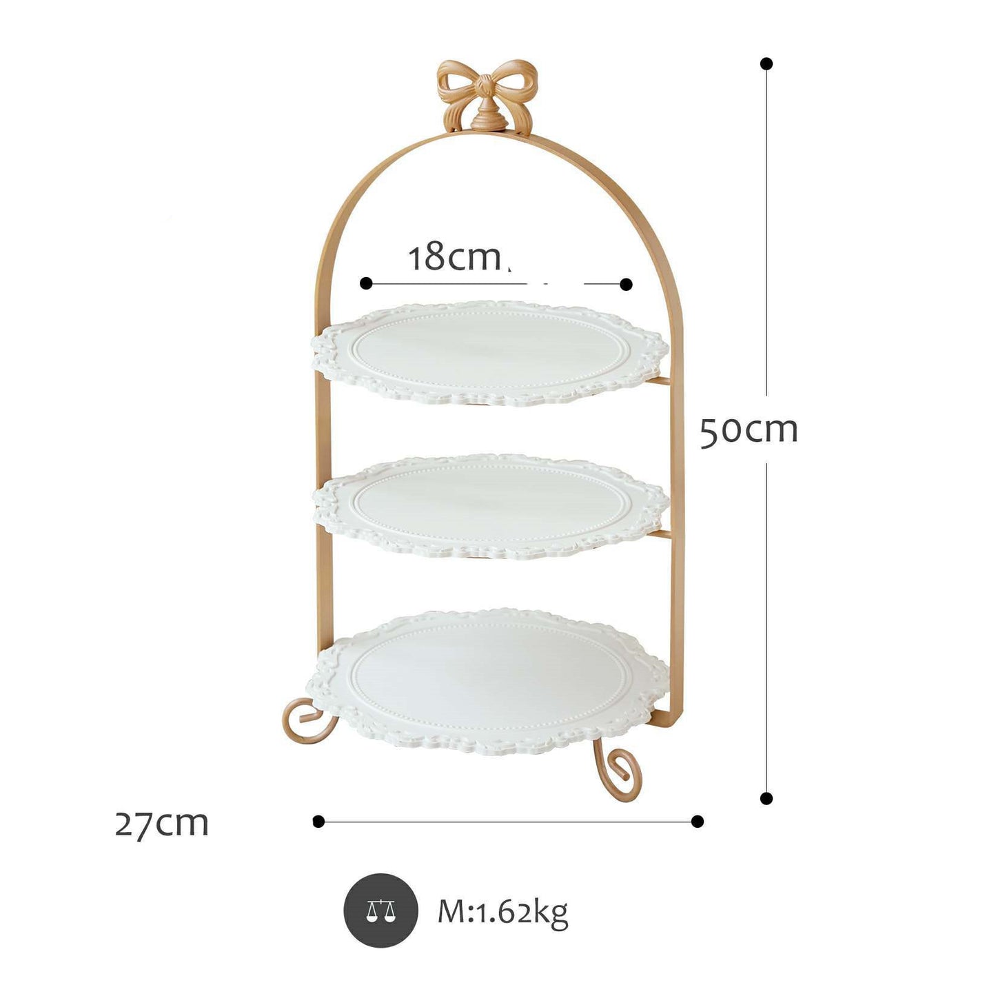 Tiered Metal Dessert Stands & Plates