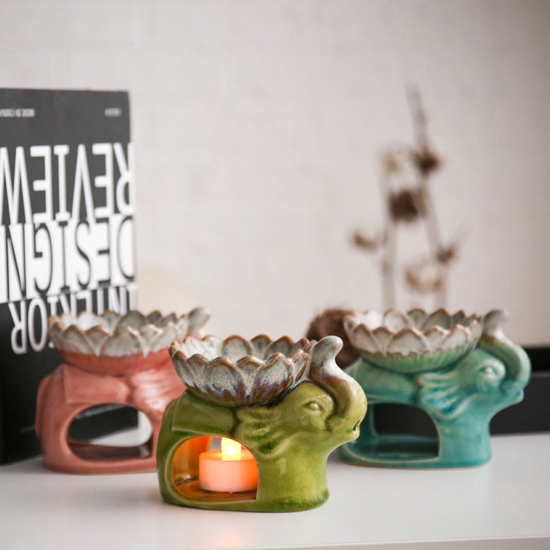 Lotus elephant aromatherapy stove