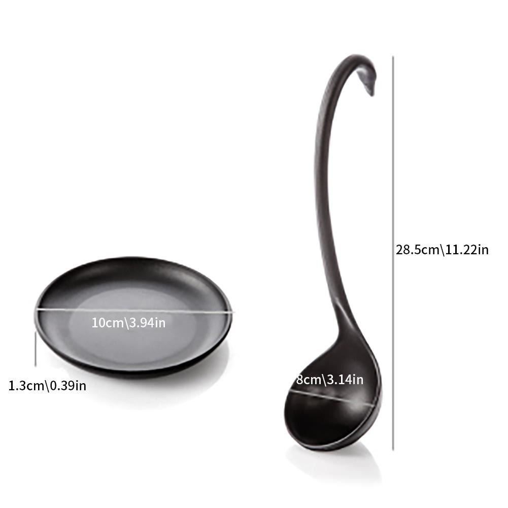 Swan Ladle with Long Handle & Vertical Standup Tray