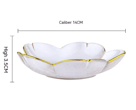 Suzannah's Kitchen Gilded Gold Rim Frosted Glass Dinnerware