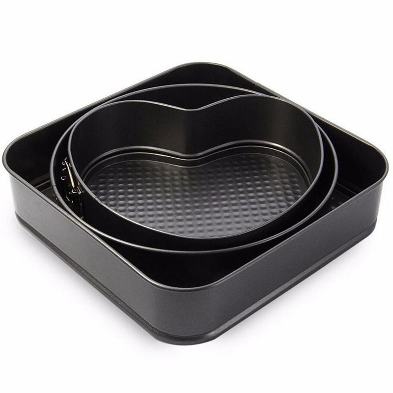 3PC Springform Cake Pan Set-3 Shapes