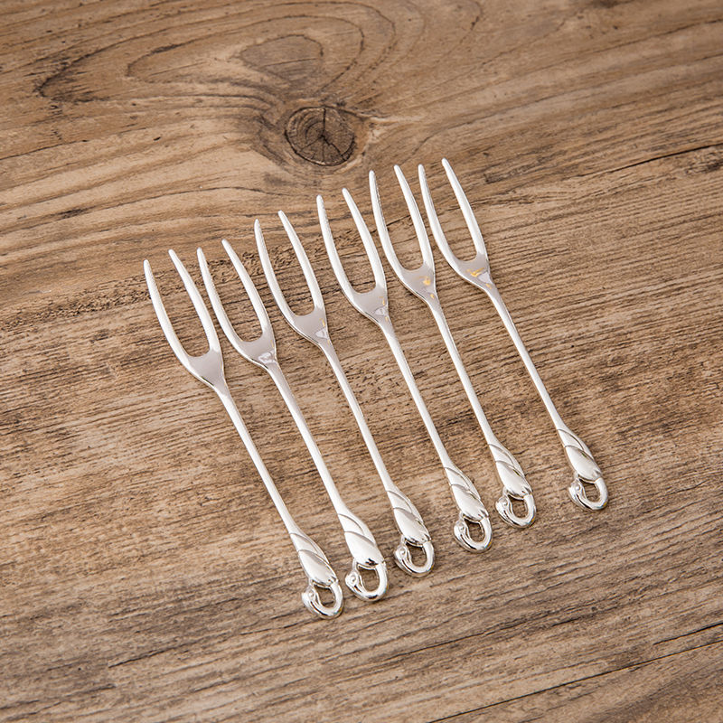 Swan Dessert Utensil Set-Silver or Gold