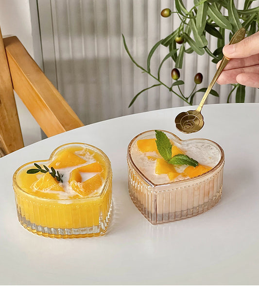 Heart Shaped Glass Dessert Cup