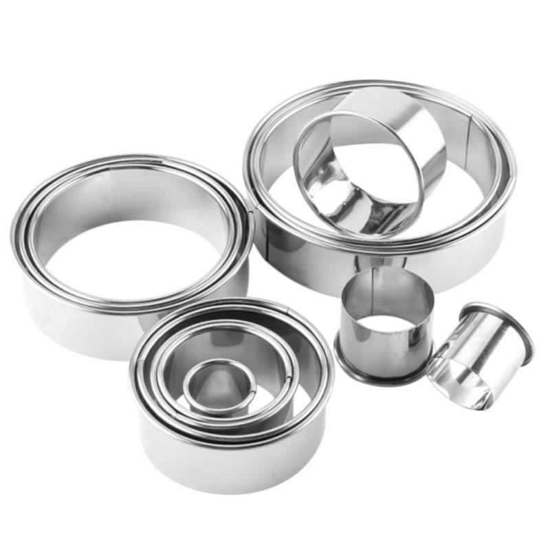 14PC Round Stainless Steel Pastry Ring-Cutter Set